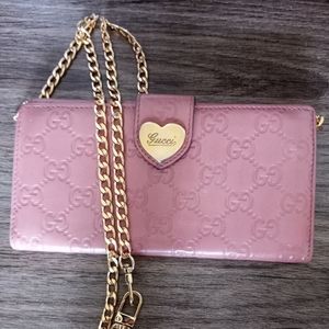 GUCCI Dusty Rose Bifold Long Wallet
